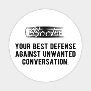 Book - Books your best defense against unwanted conversation Magnet